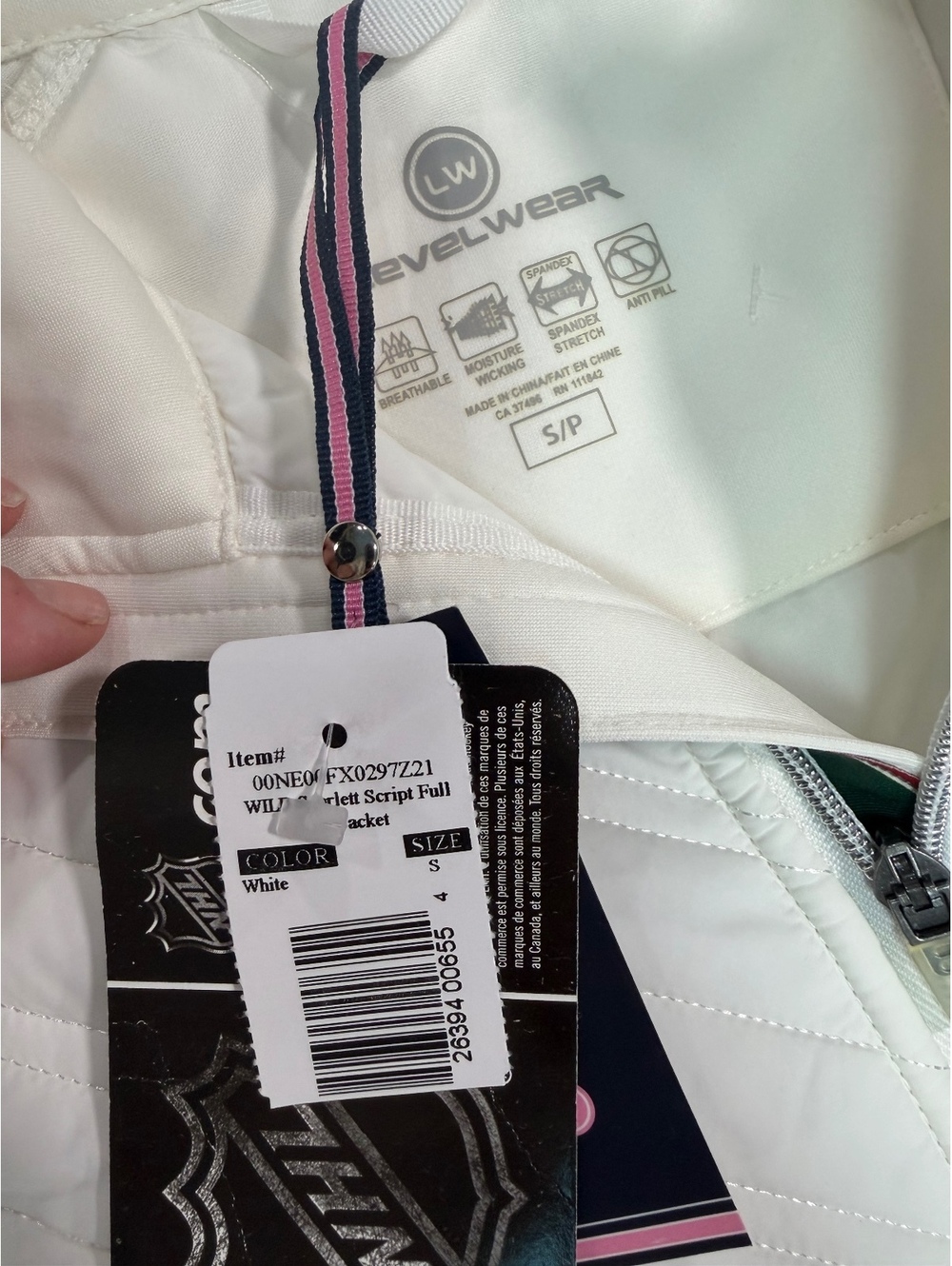 New With Tags NHL Minnesota Wild Women's Full-Zip Jacket White Size S - Picture 5 of 7